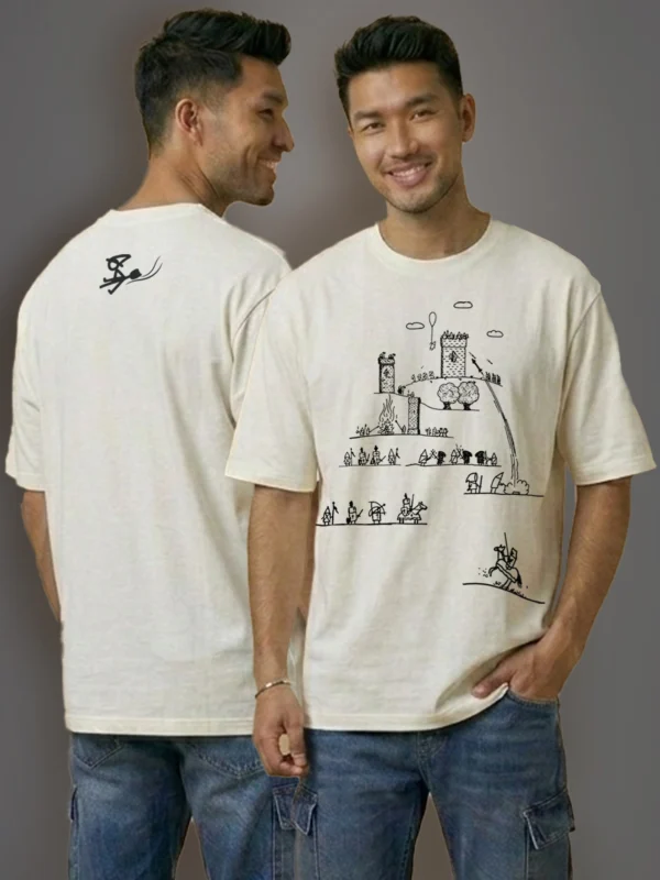 ZT Originals: Cartoon Graphic Printed Oversized T-shirt