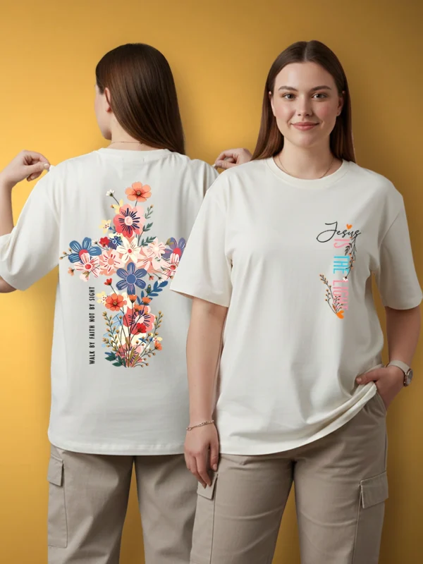 ZT Originals: Jesus Is The Light Graphic Printed Oversized T-shirt