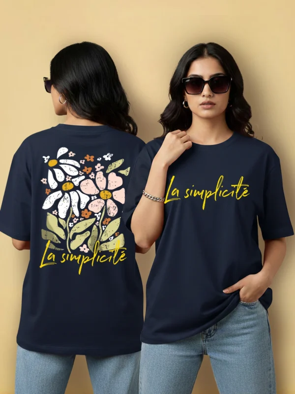 ZT Originals: La_Simplicite Graphic Printed Oversized T-shirt