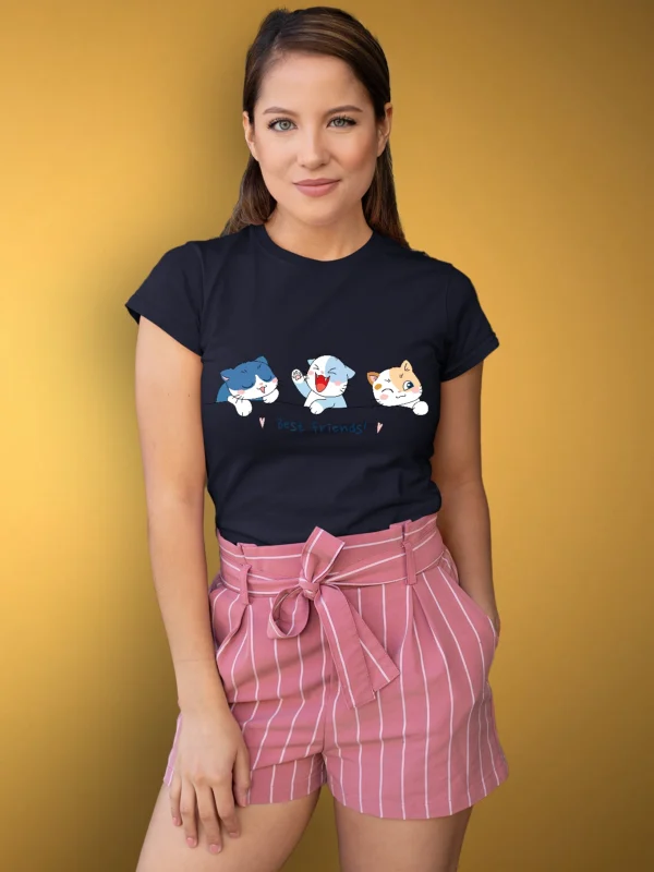 ZT Originals: Laughing Cat Graphic Printed Regular T-shirt