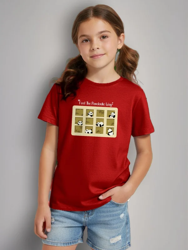 ZT Originals: Kids Pandastic Way Graphic Printed Regular T-shirt
