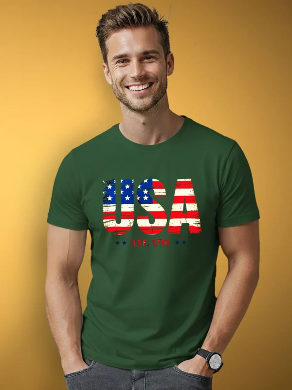 ZT Originals: USA Graphic Printed Regular T-shirt