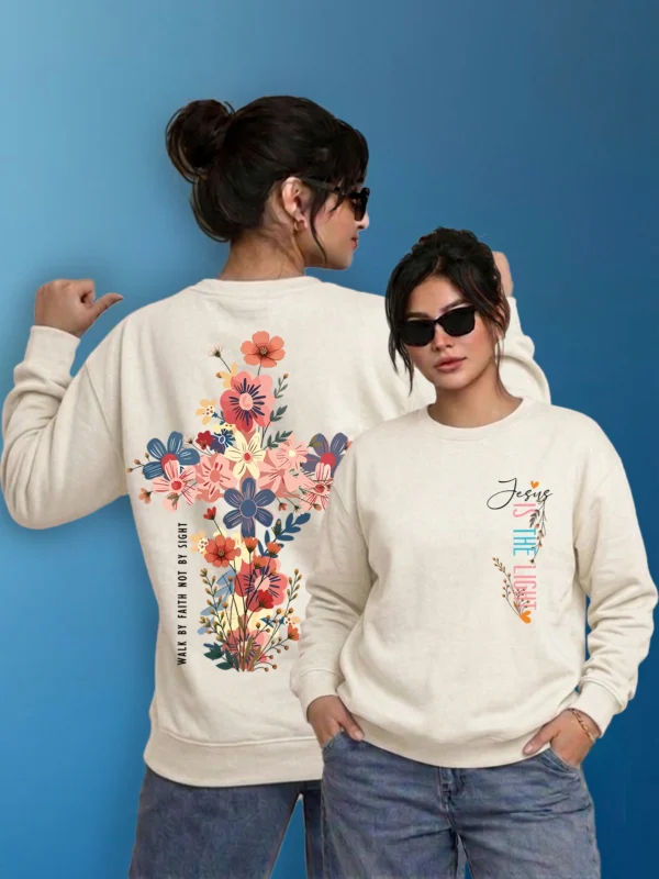 ZT Originals: Jesus Is The Light Graphic Printed Sweatshirt