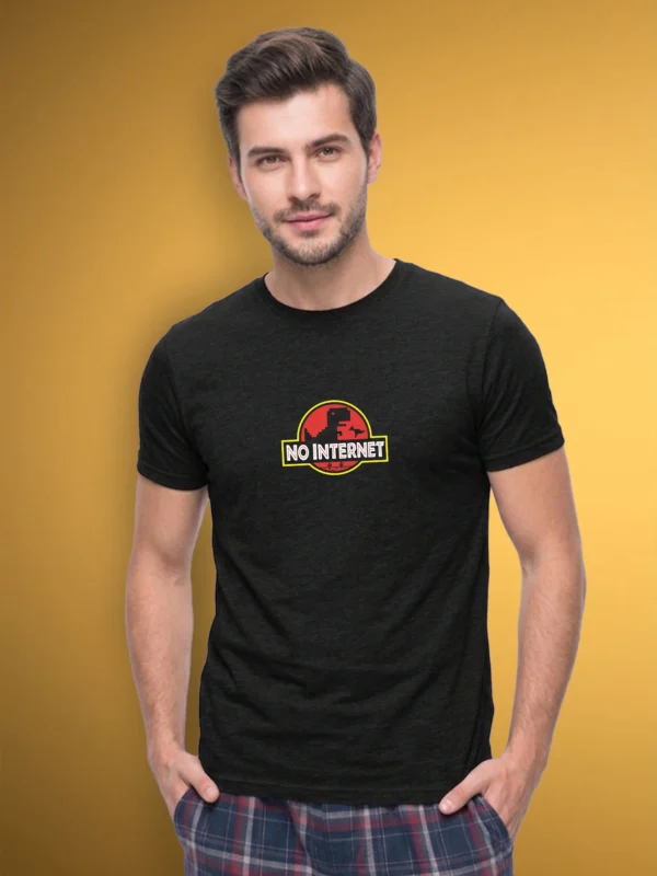 ZT Originals: No Internet Graphic Printed Regular T-shirt