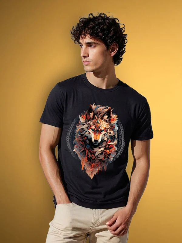 ZT Originals: Red Wolf Graphic Printed Regular T-shirt
