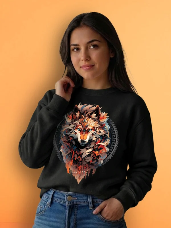 ZT Originals: Red Wolf Graphic Printed Sweatshirt