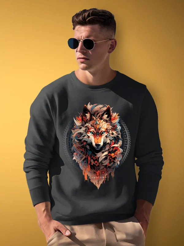 ZT Originals: Red Wolf Graphic Printed Sweatshirt