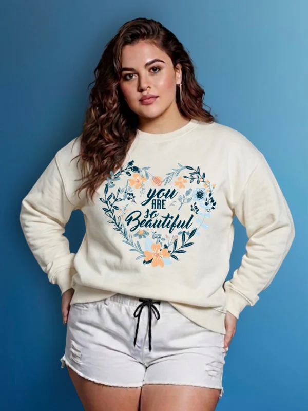 ZT Originals: You Are Beautiful Graphic Printed Sweatshirt